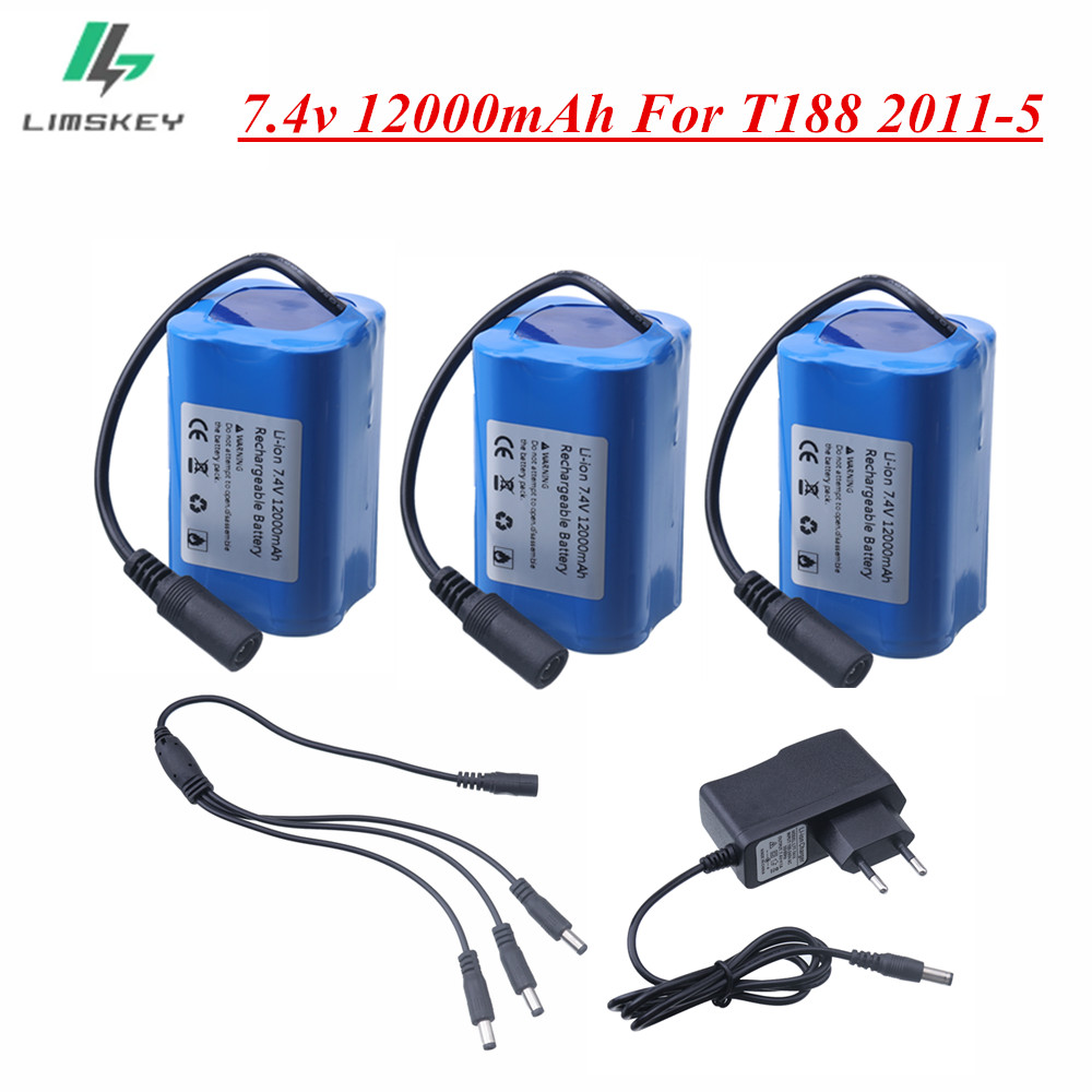 Fish Finder Charger - 7.4 فولت 12000 مللي أمبير بطارية