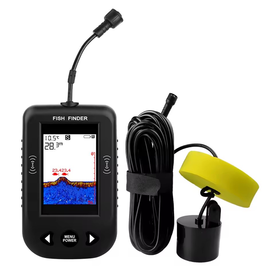 Fish Finder Transducer - إنذار 100 متر المحمولة السونار الأسماك