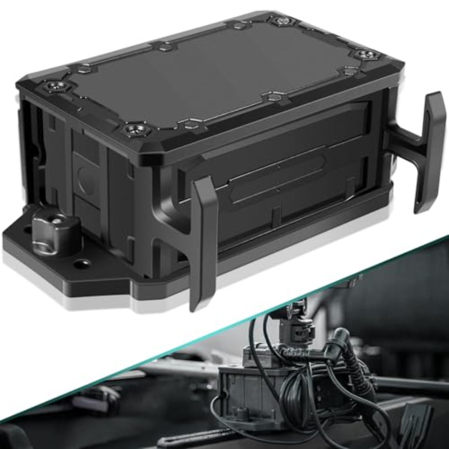 Fish Finder Mount - صندوق بطارية مثبت على القضبان لأجهزة
