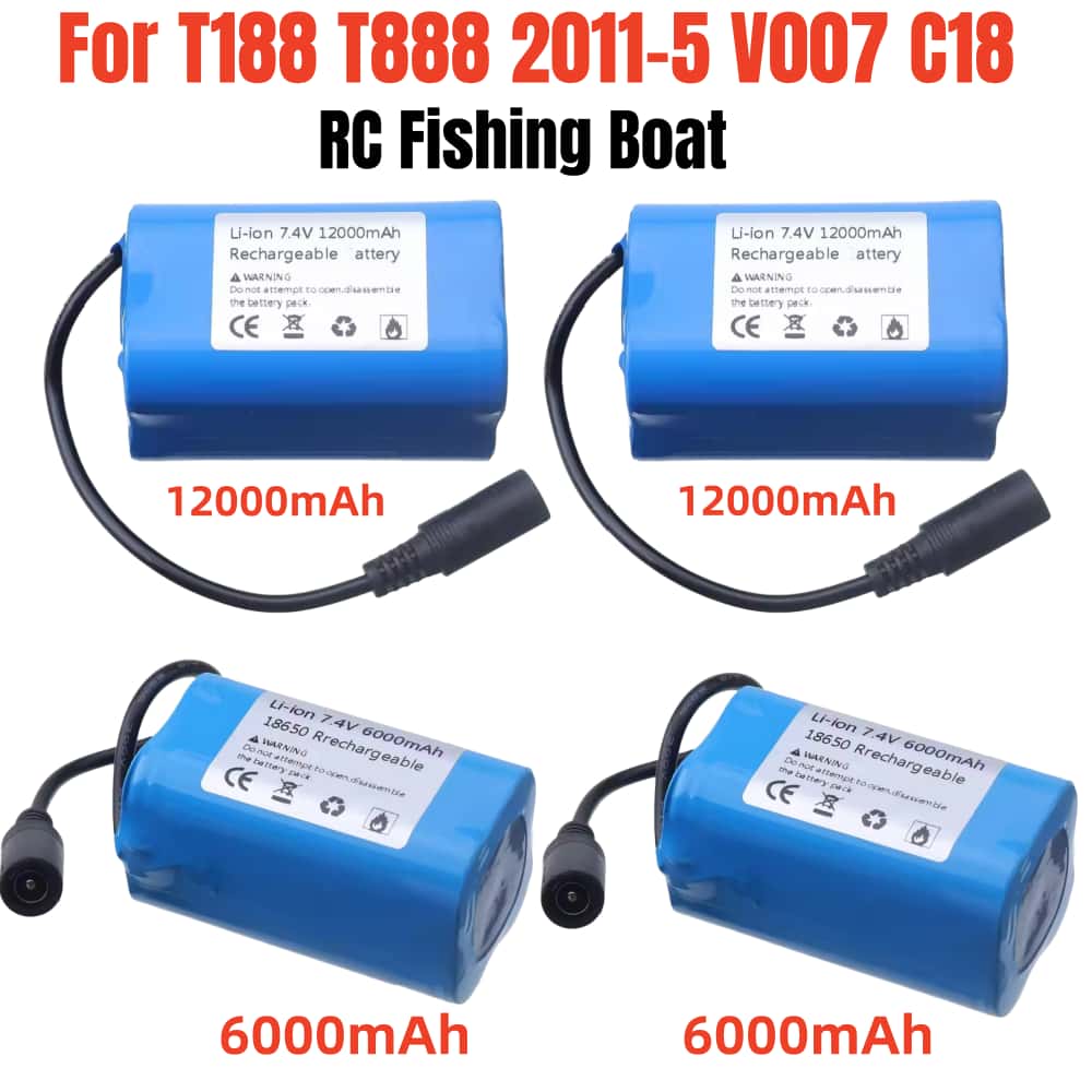 Fish Finder Charger - بطارية بديلة 7.4 فولت 12000 مللي