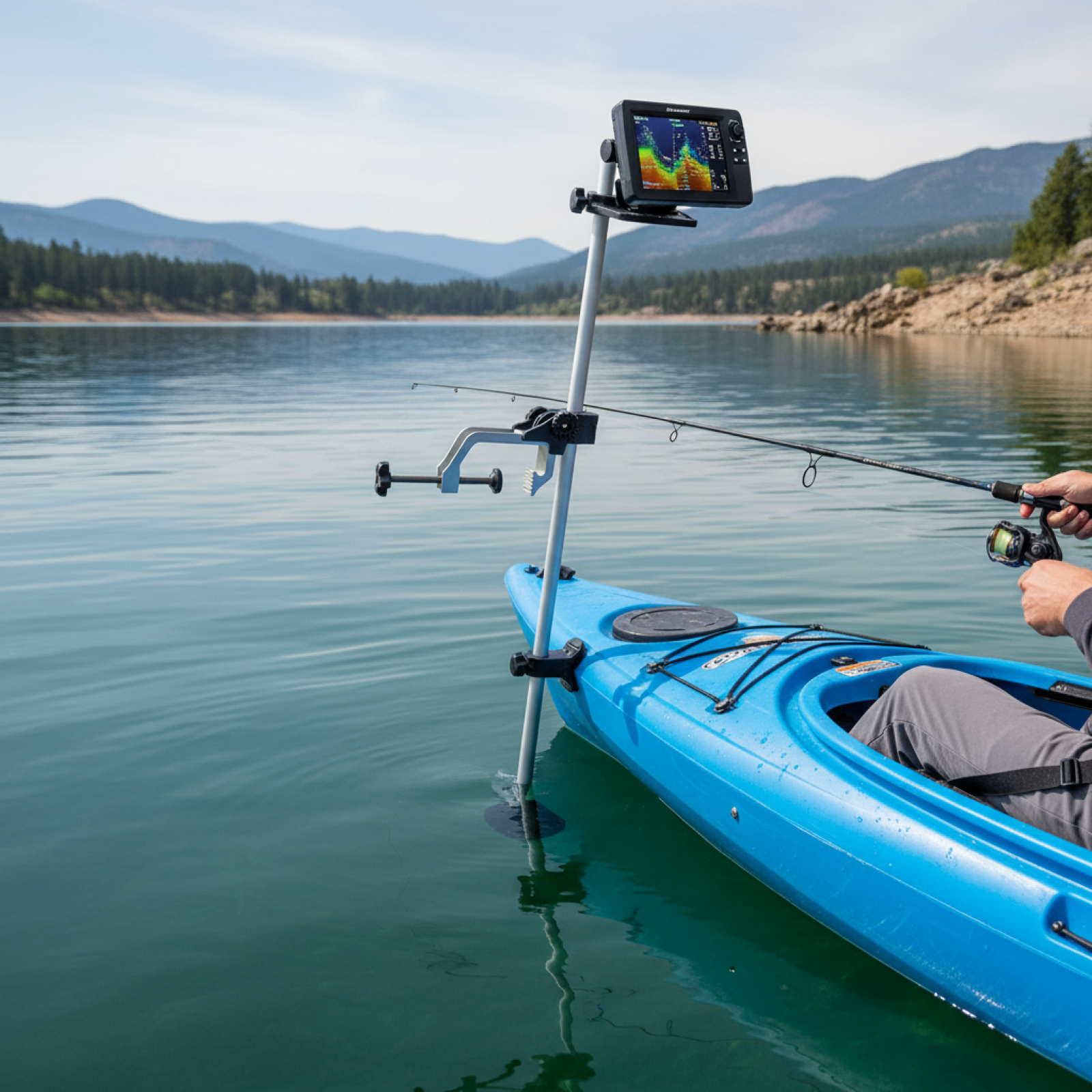 Fish Finder Mount - حامل جهاز تحديد مواقع الأسماك للكاياك،