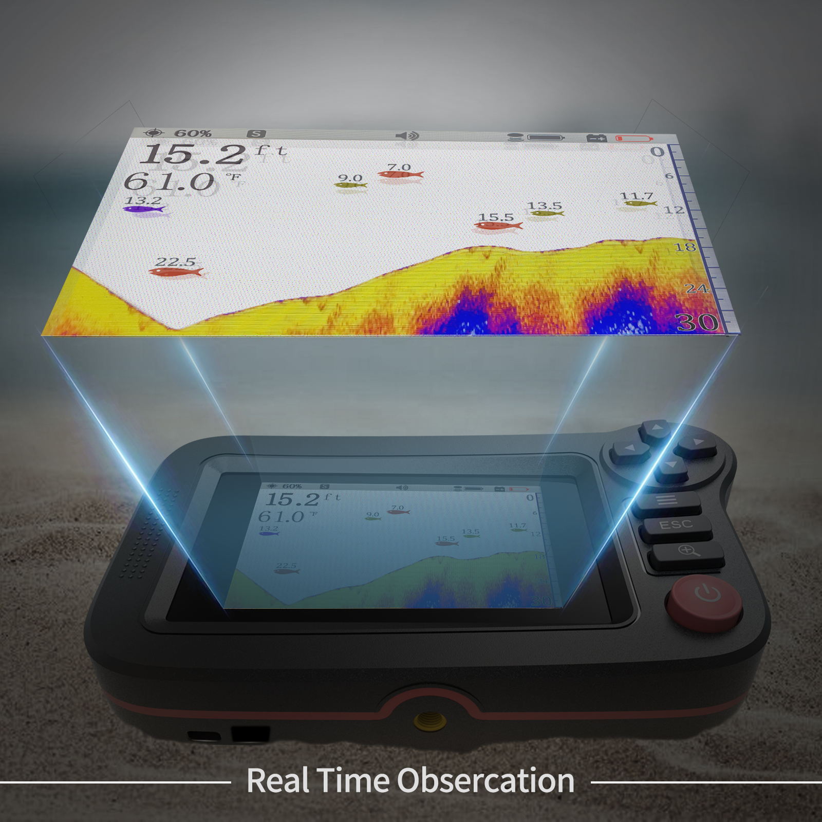 Fishing Depth Finder - FindFish 200 متر المحمولة صياد السمك
