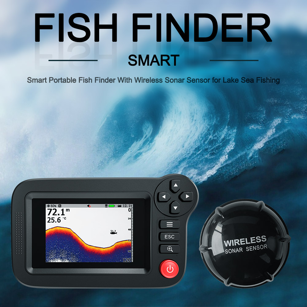 مكتشف الأسماك الذكي - مكتشف ال - مراجعة Fishing Depth Finder وسعره