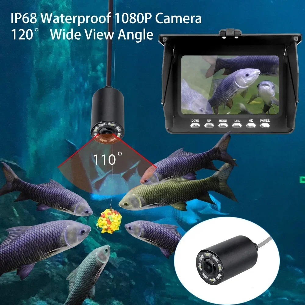 صياد السمك 5.0 بوصة شاشة الكري - مراجعة Fish Finder Cable وسعره