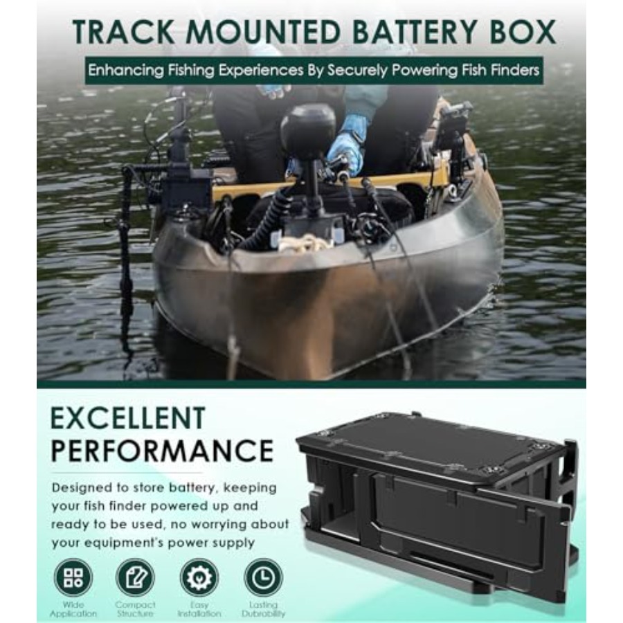 صندوق بطارية مثبت على القضبان  - مراجعة Fish Finder Mount وسعره