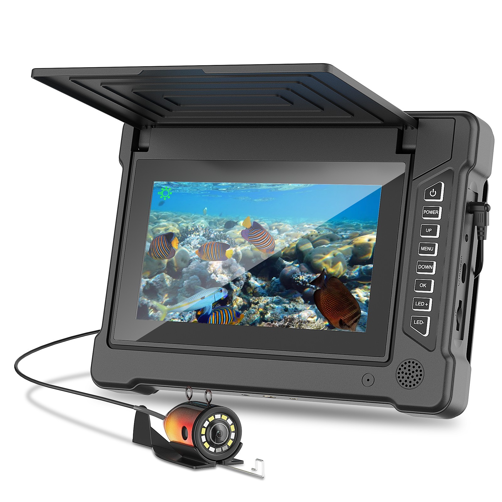 كاميرا صيد تحت الماء 7 بوصة بد - مراجعة Fish Finder Cable وسعره