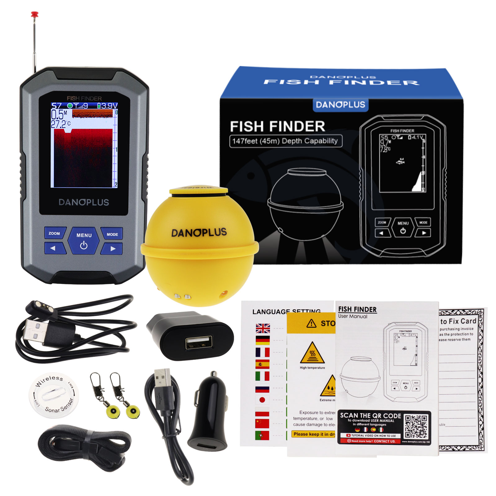 جهاز استشعار السونار اللاسلكي  - مراجعة Fish Finder وسعره