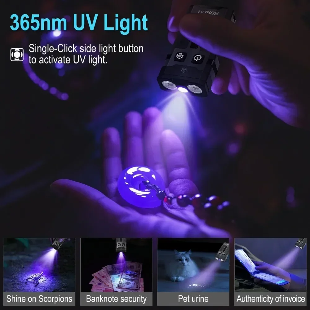 BORUiT EV20 1100LM EDC UV المف - مراجعة Fishing Light وسعره