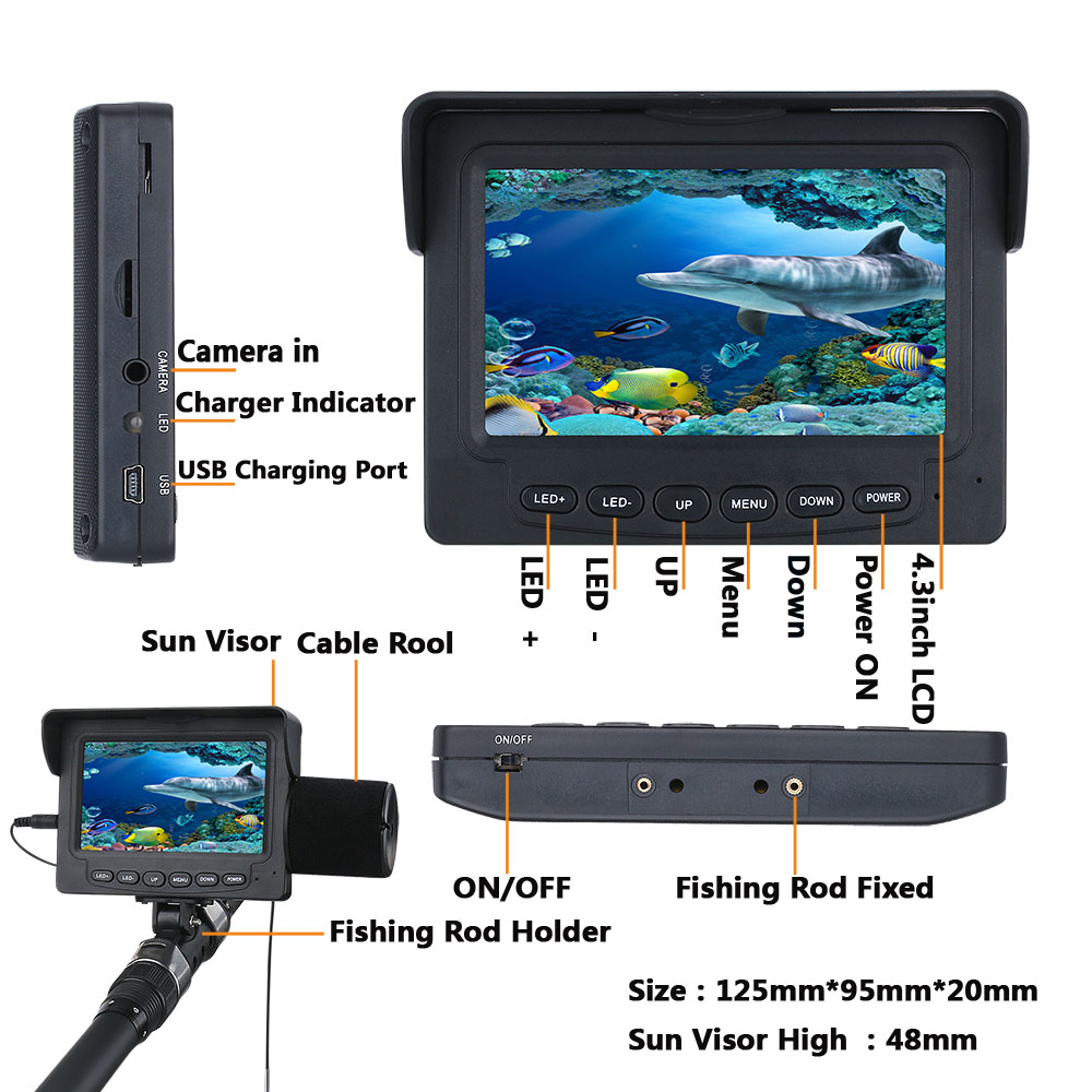 كاميرا صيد تحت الماء 15 متر بد - مراجعة Fish Finder Cable وسعره