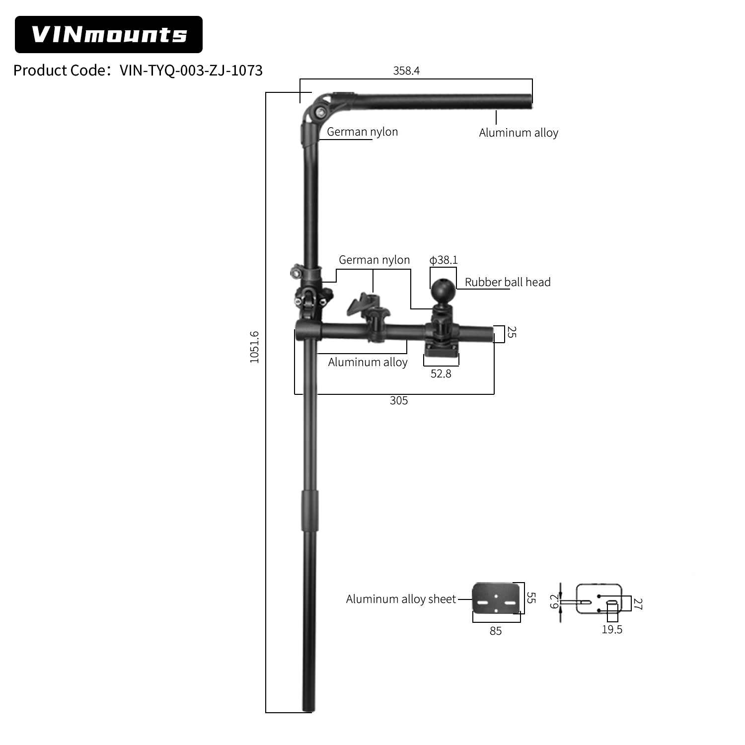 حامل صنارة صيد السمك VINmounts - مراجعة Fish Finder Mount وسعره