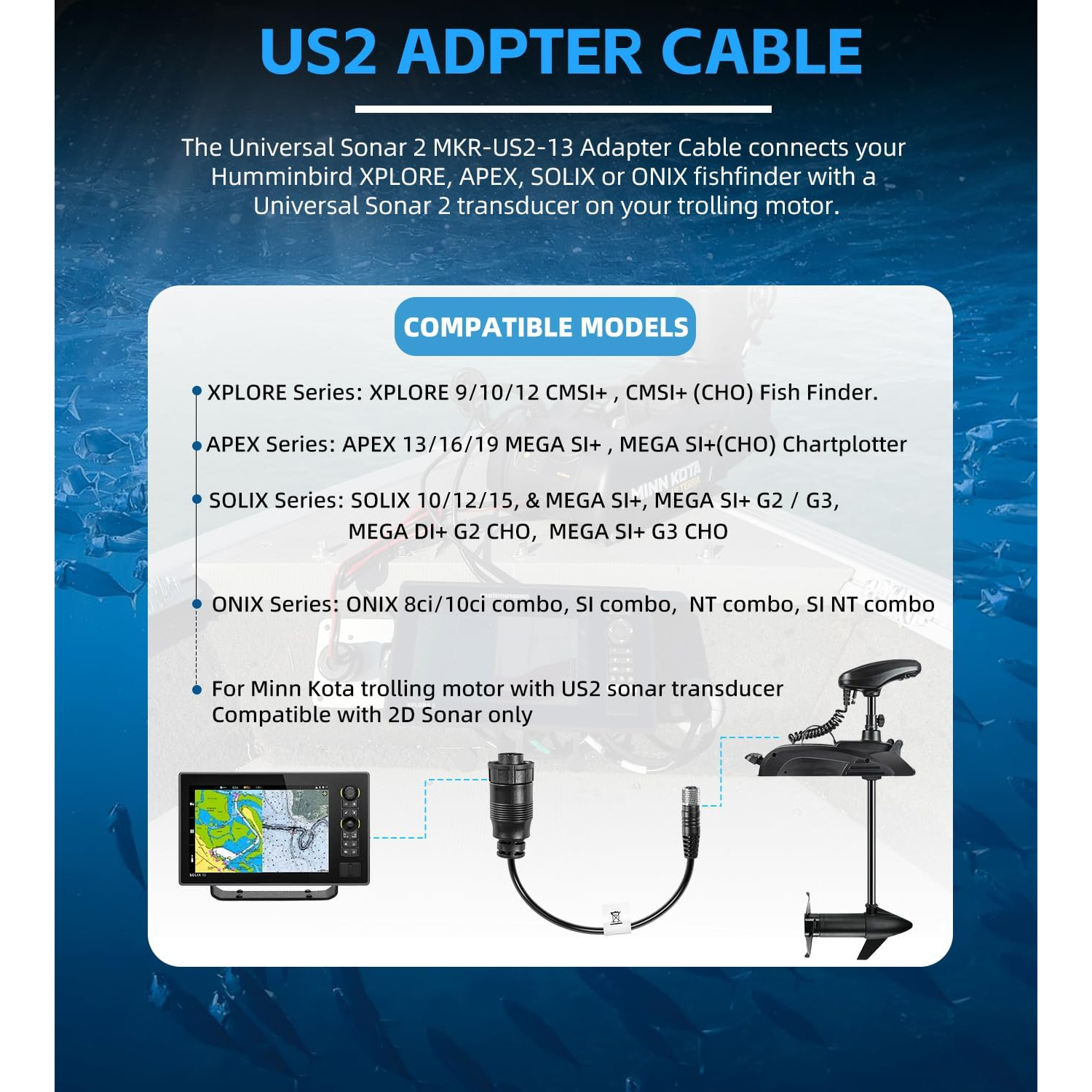 كابل محول سونار عالمي جديد من  - مراجعة Fish Finder Cable وسعره