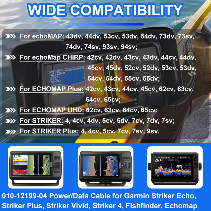 كابل طاقة بحري رباعي الأطراف م - مراجعة Fish Finder Cable وسعره