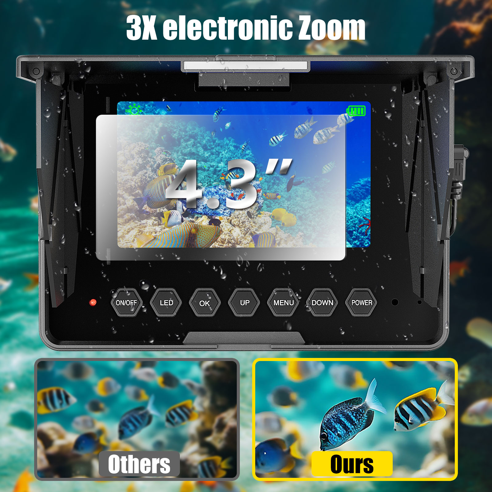 كاميرا صيد تحت الماء - كابل بط - مراجعة Fish Finder Battery وسعره