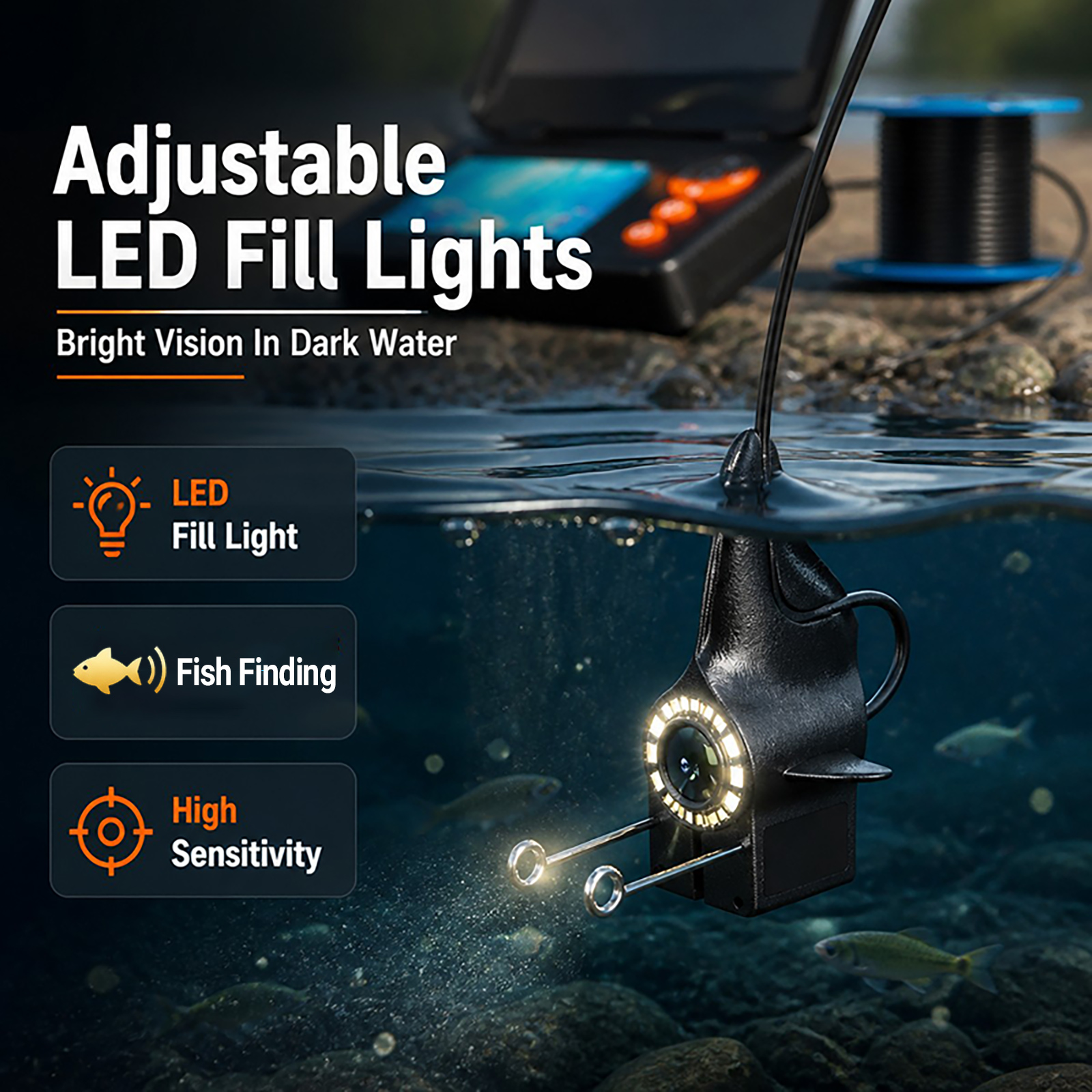 كاميرا تحت الماء لاكتشاف الأسم - مراجعة Fishing Depth Finder وسعره