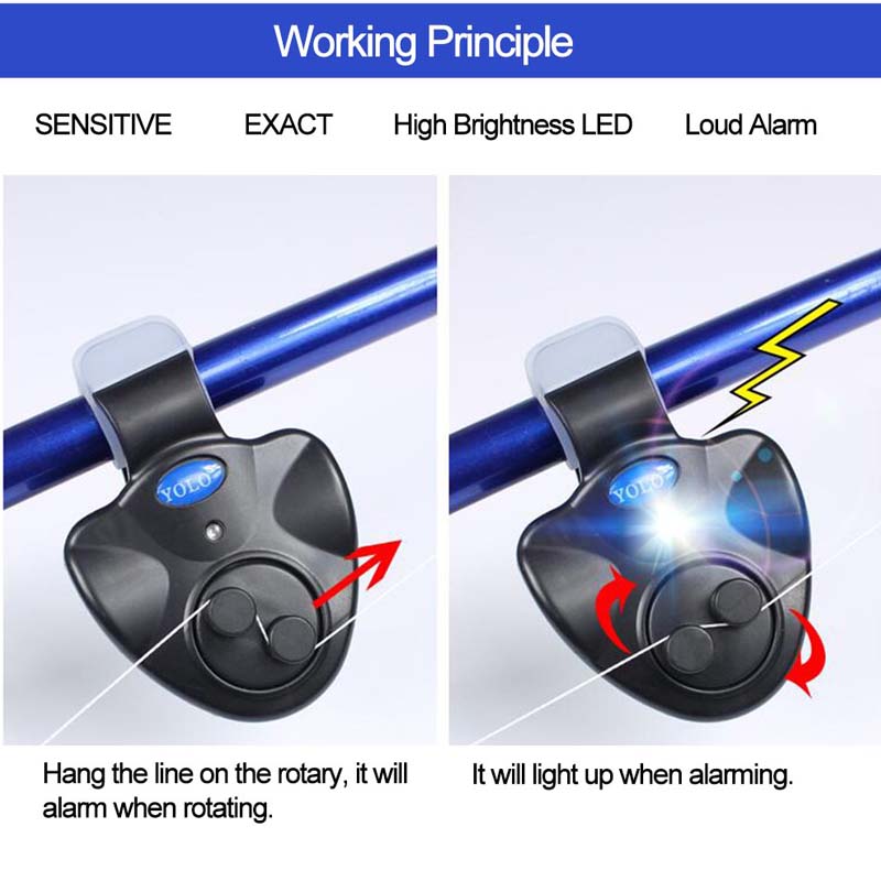 الصيد رود دغة إنذار مؤشر LED ا - مراجعة Fish Alarm وسعره