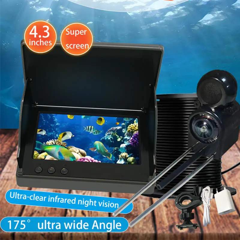 YS43A 4.3 بوصة كاشف الأسماك تح - مراجعة Fish Finder Battery وسعره