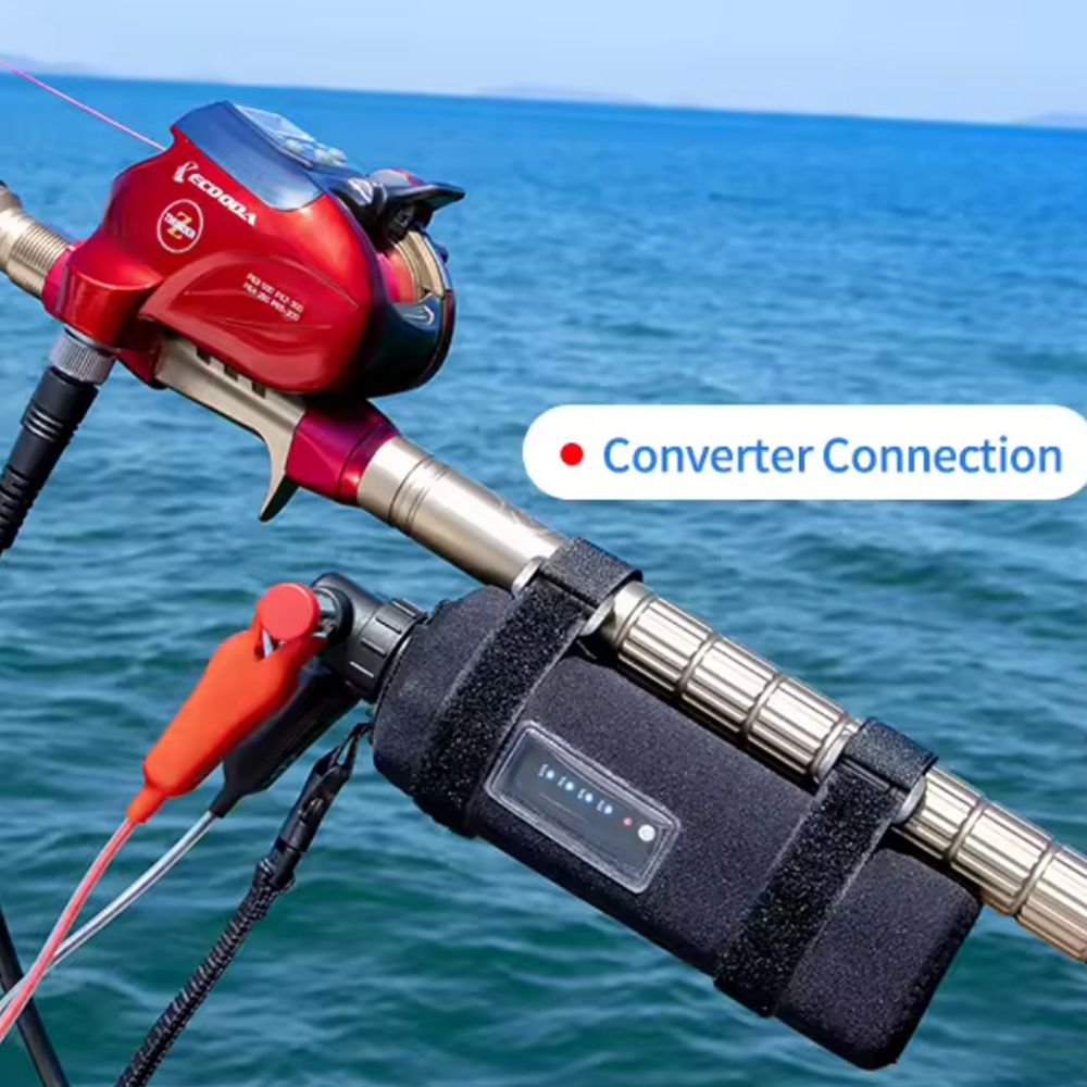 البحر الصيد بكرة كهربائية قطع  - مراجعة Fish Finder Battery وسعره