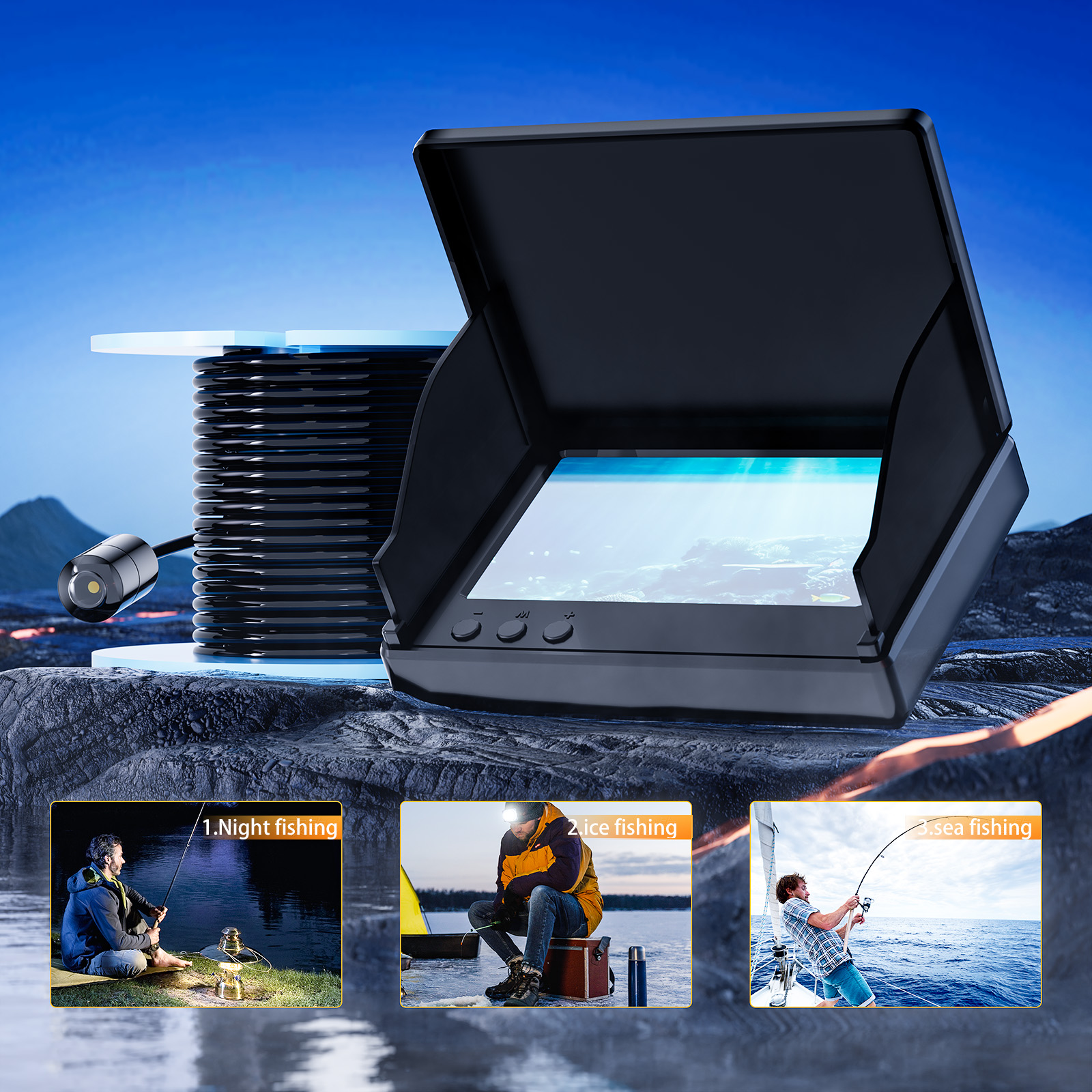 كاميرا صيد تحت الماء بشاشة 4.3 - مراجعة Fishing Camera وسعره