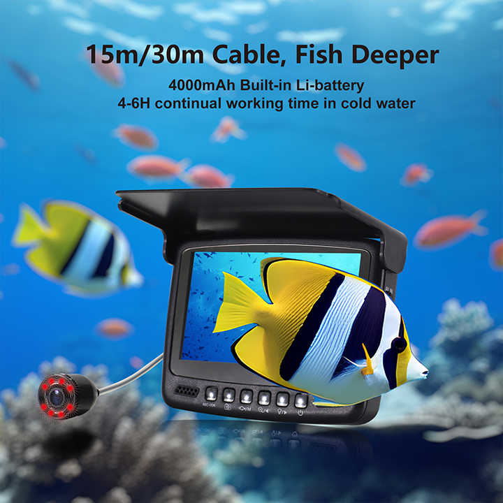 4.3 بوصة شاشة تحت الماء 15/30  - مراجعة Fishing Camera وسعره