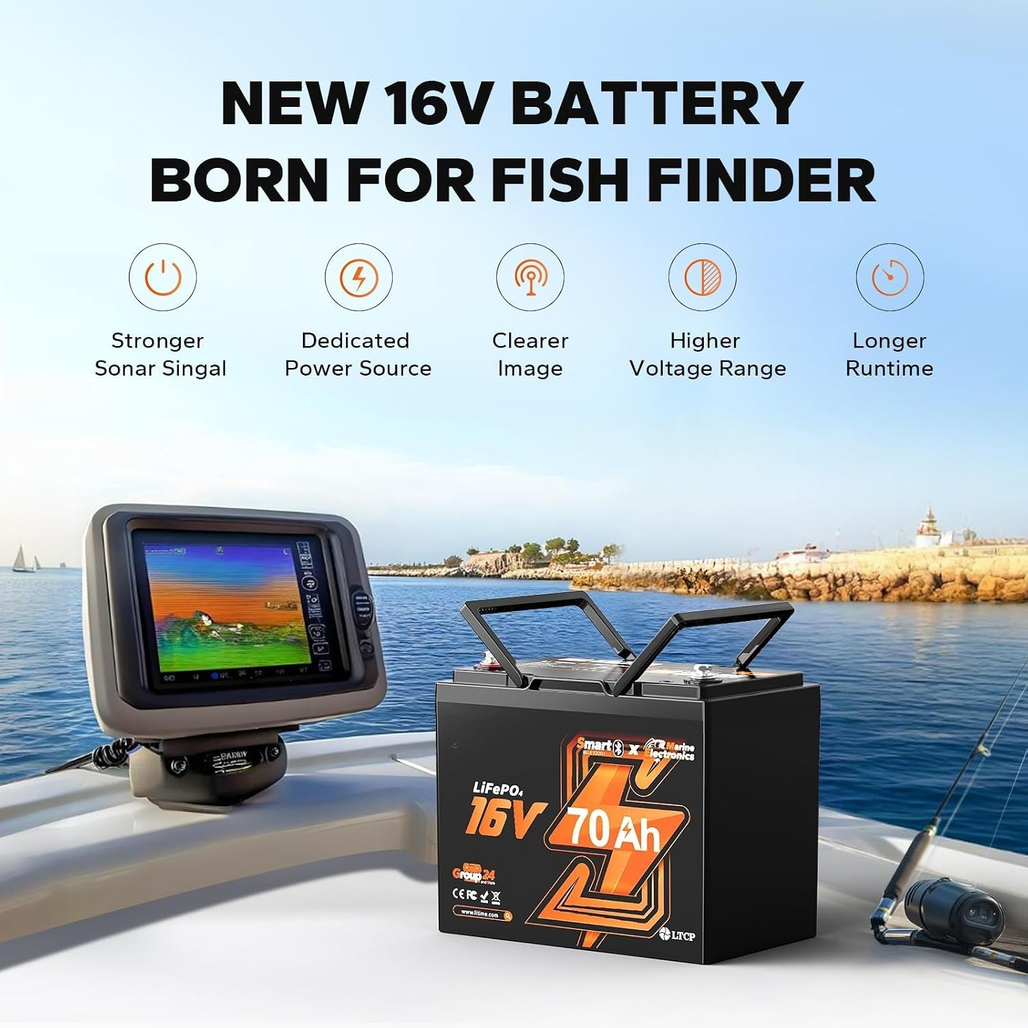 بطارية ليثيوم 16 فولت 70 أمبير - مراجعة Fish Finder Battery وسعره