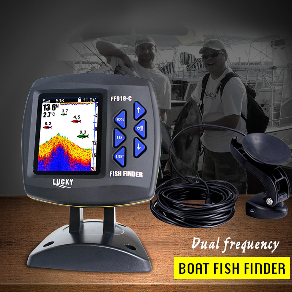 مكتشف سمك سلكي ثنائي التردد ،  - مراجعة Fishing Depth Finder وسعره