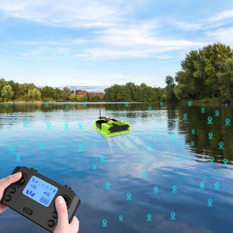 قارب طُعم D19 يعمل بنظام تحديد - مراجعة Fishing Gps وسعره