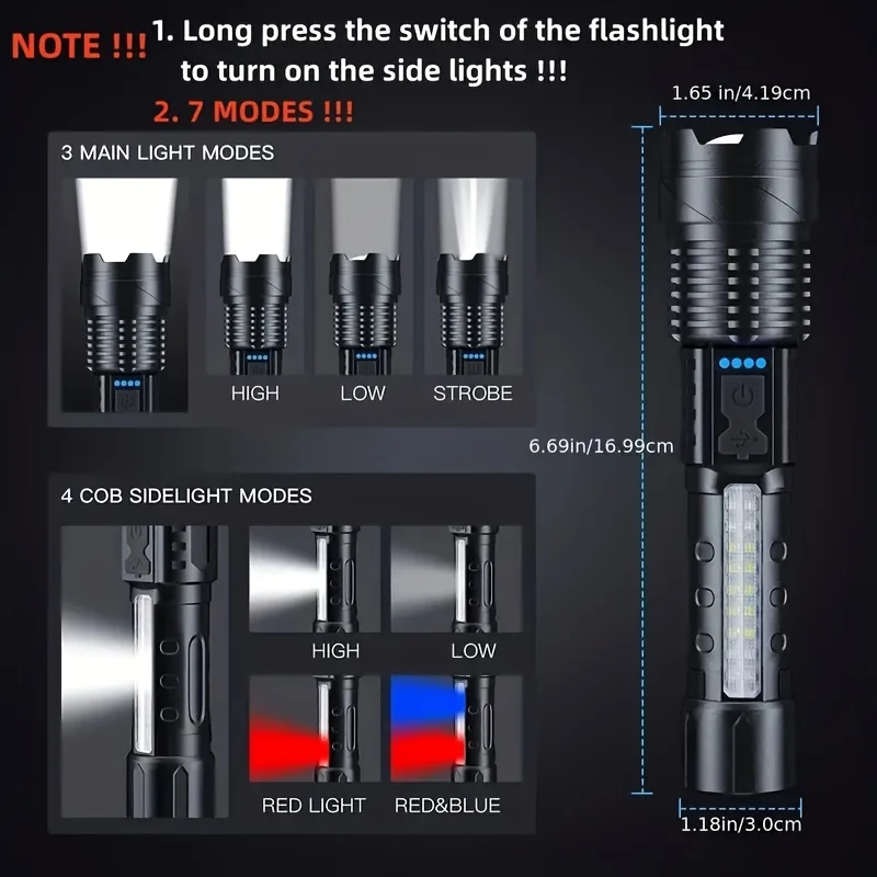 مصباح يدوي LED قوي مع شاشة عرض - مراجعة Fishing Light وسعره