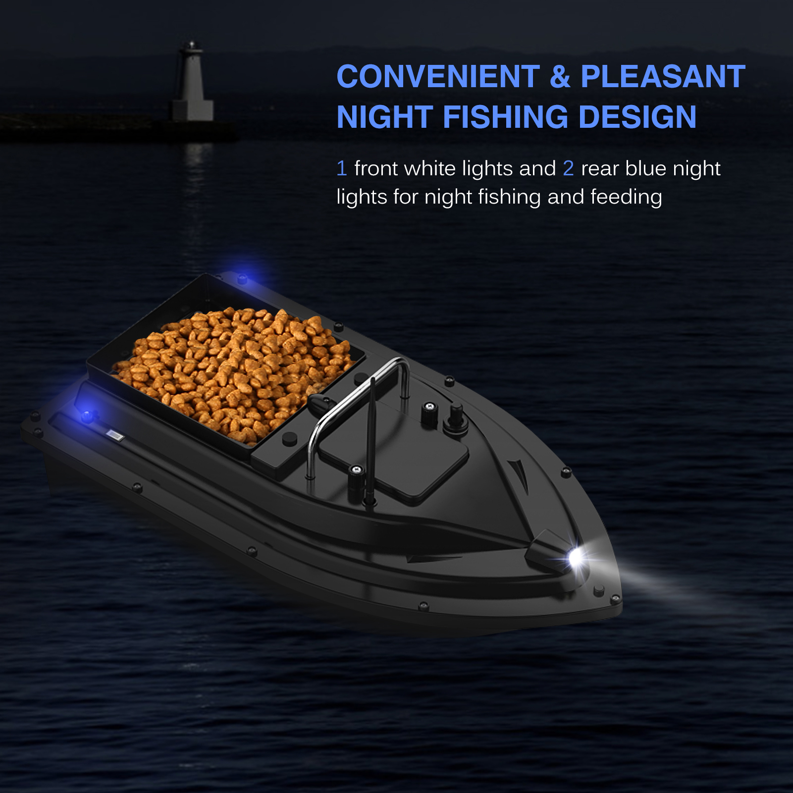 D16E GPS قارب طعم صيد مع حاوية - مراجعة Fishing Gps وسعره